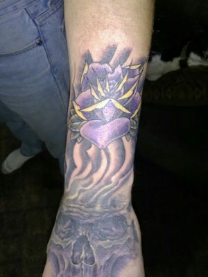 Starting my sleeve on my left arm.Thank you Skinny Ben, Ninja Monkey Tattoo.