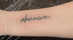 A little wrist tattoo done for this lady’s birthday. “Ohana” 