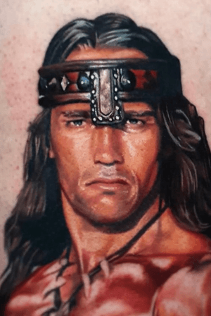 Arnold Schwarzenegger as Conan, part fresh and part healed. Can’t wait to continue this!
