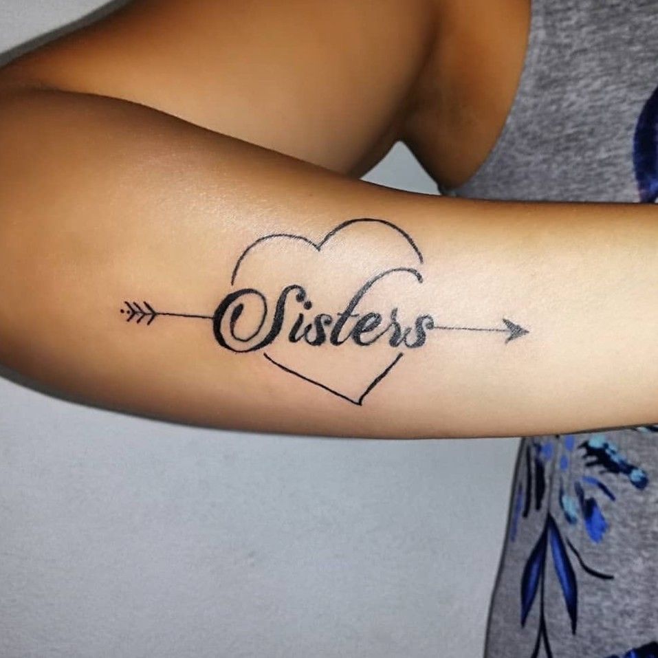 Buy 2 Sisters Heart Matching Temporary Tattoos Online in India  Etsy
