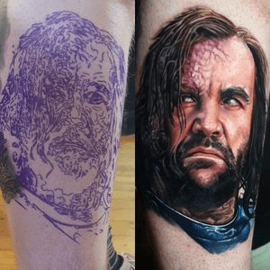 Stencil x Tattoo. The Hound from Game of Thrones 