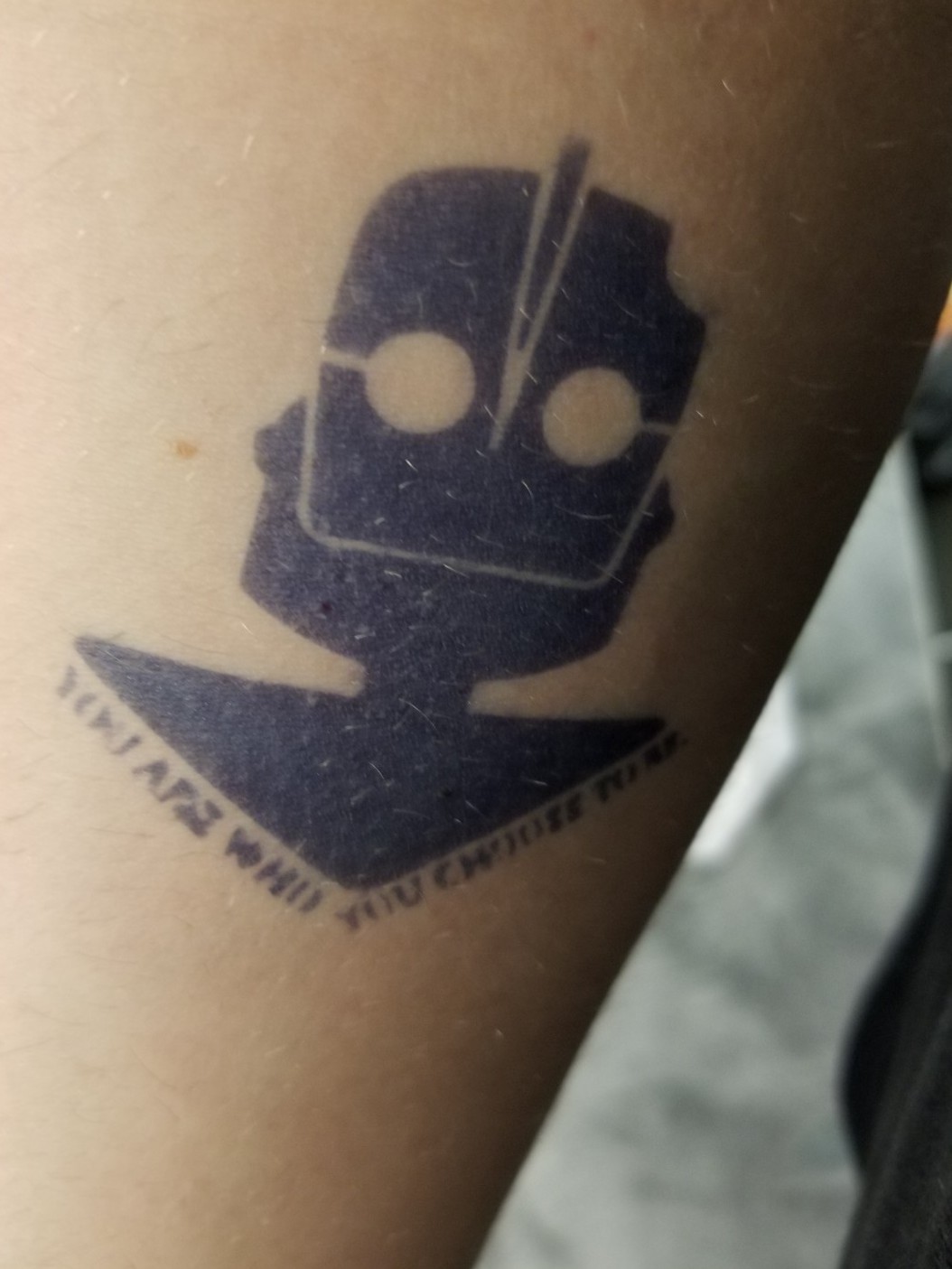 First tattoo yesterday The Iron Giant in flight  rtattoo