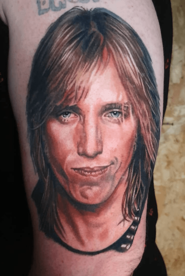 Perfectly Done Tom Petty Portrait Tattoo Still Objectively Ugly