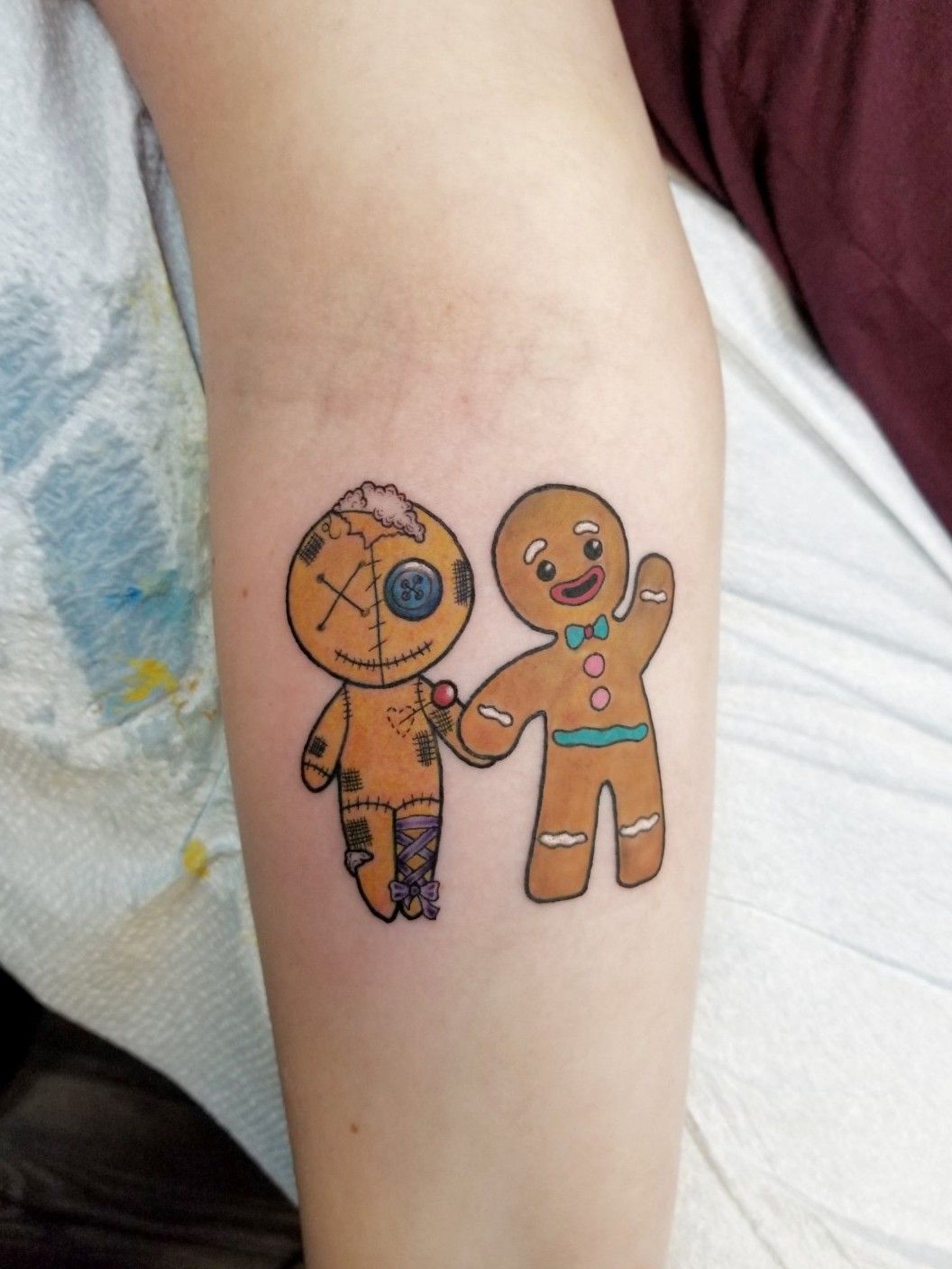 Tattoo uploaded by Steven Michael • Ginger bread man and voodoo doll • Tattoodo
