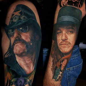 Lemmy and Cliff Burton as apart of a bass players sleeve