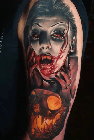 Fresh and healed coverup Vampire from last year.  