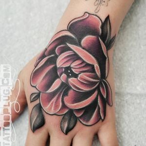 Floral Hand Tattoo - Color