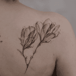 Botanical fineline tattoo