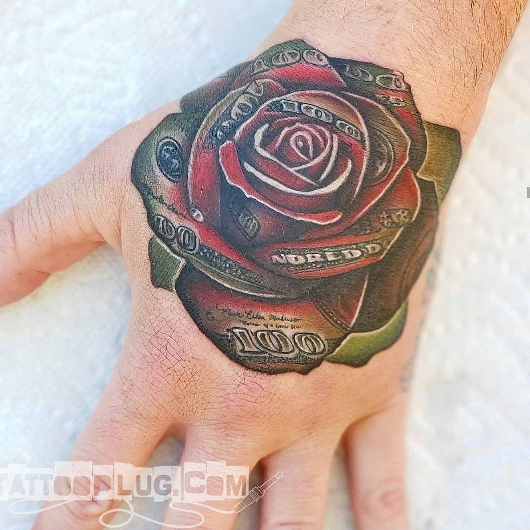 Tattoo uploaded by Justine Albano • Money Rose Tattoo - Color • Tattoodo