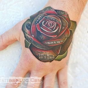 Money Rose Tattoo - Color