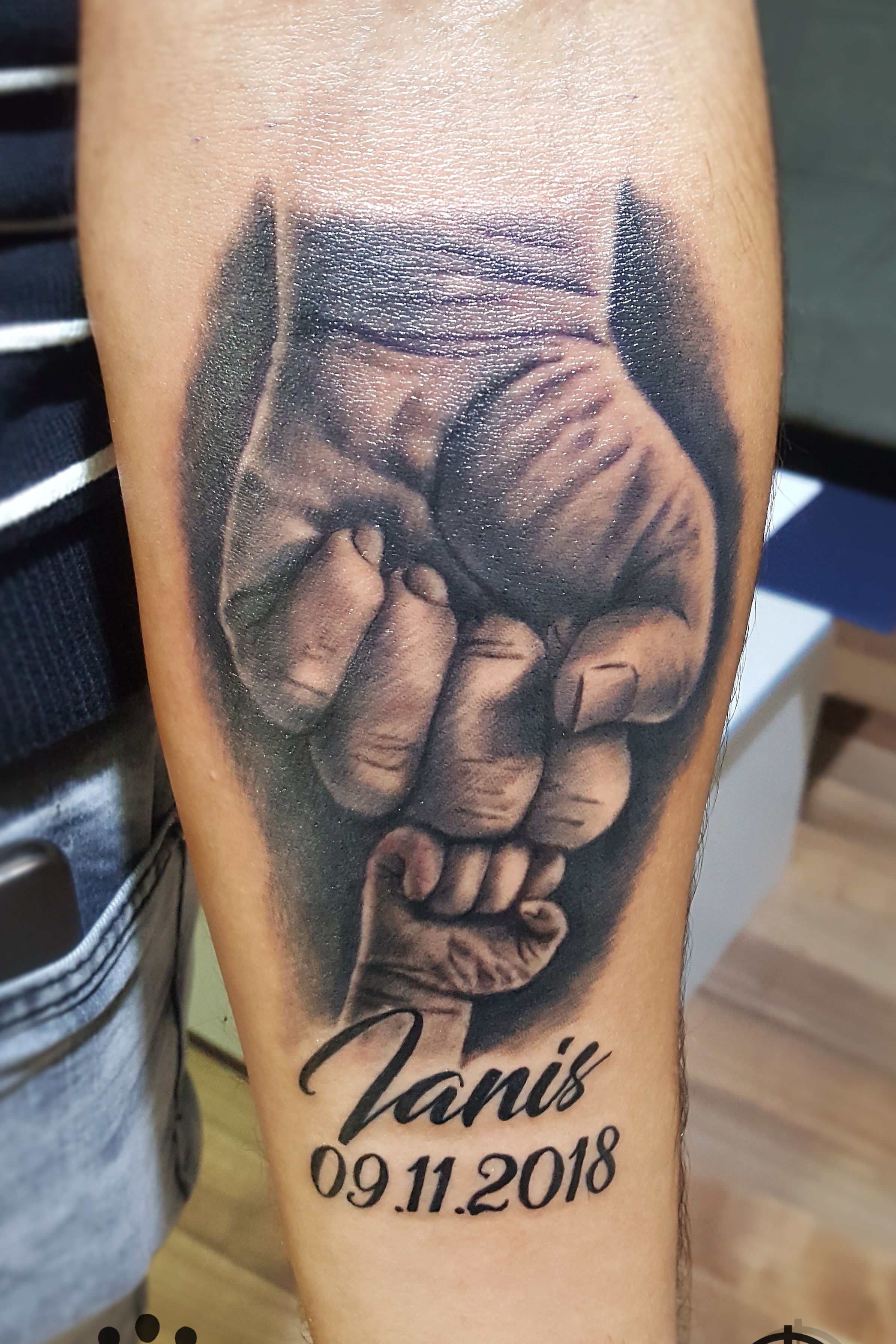 Father  Daughter Father  Son by Jose Perez Jr TattooNOW