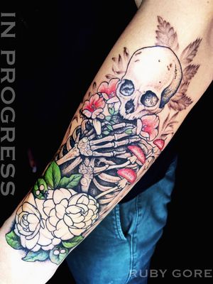 Botanical skull tattoohttps://www.instagram.com/therubygore/ http://www.therubygore.com#vegantattoo #onlyblackart #btattooing #blacktattooart #blackworkers #blackwork #illustrativetattoo #birdtattoo #flowertattoo #floraltattoo #planttattoo #botanicaltattoo #naturetattoo #dotworktattoo #phillytattoo #phillyink #bestofphilly #newjerseytattoo #delawaretattoo #newyorktattoo #nytattoo #nyctattoo #brooklyntattoo #baltimoretattoo #marylandtattoo #bostontattoo #bayareatattoo #sftattoo #latattoo #sandiegotattoo