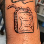 #jerrycan #gas #fuel #illustration #linework #black #coil #forearmtattoo #forearm #arm #armtattoo 