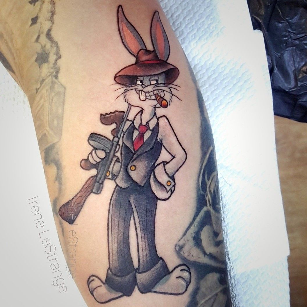 How To Draw Gangster Bugs Bunny Step Image  Tattooing Tattoo Designs   Coloring Home