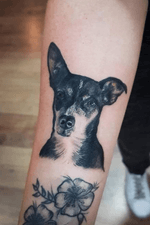 ?dog tattoo by Yiliante Mascarine #YilianteMascarine #dog #realism #blackandgrey #petportrait 