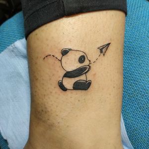 Cute little panda tattoo