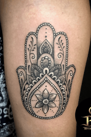 Nice detail of  Hamsa tattoo by Tanadol(www.bt-tattoo.com) #bttattoo #bttattoothailand #thaitattoo #bangkoktattoo #bangkoktattooshop #bangkoktattoostudio #tattoobangkok #thailandtattoo #thailandtattooshop #thailandtattoostudio #thailand #bangkok #tattoo