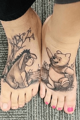 Pooh and Piglet matching wrist tattoos by Nikki at INK INK Springfield MO   Friend tattoos small Friend tattoos Friendship tattoos