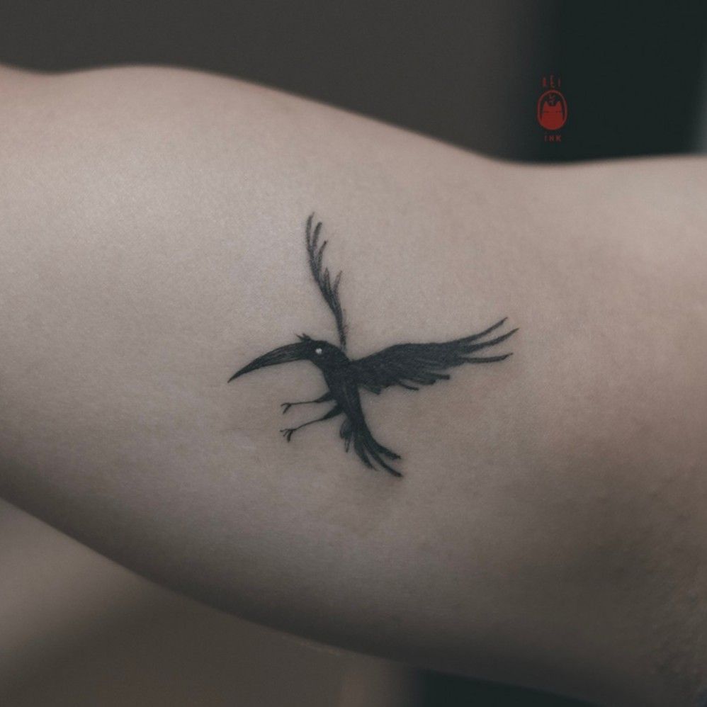 Sketch Tattoos  Wrist tattoos for guys Crow tattoo Small tattoos for guys