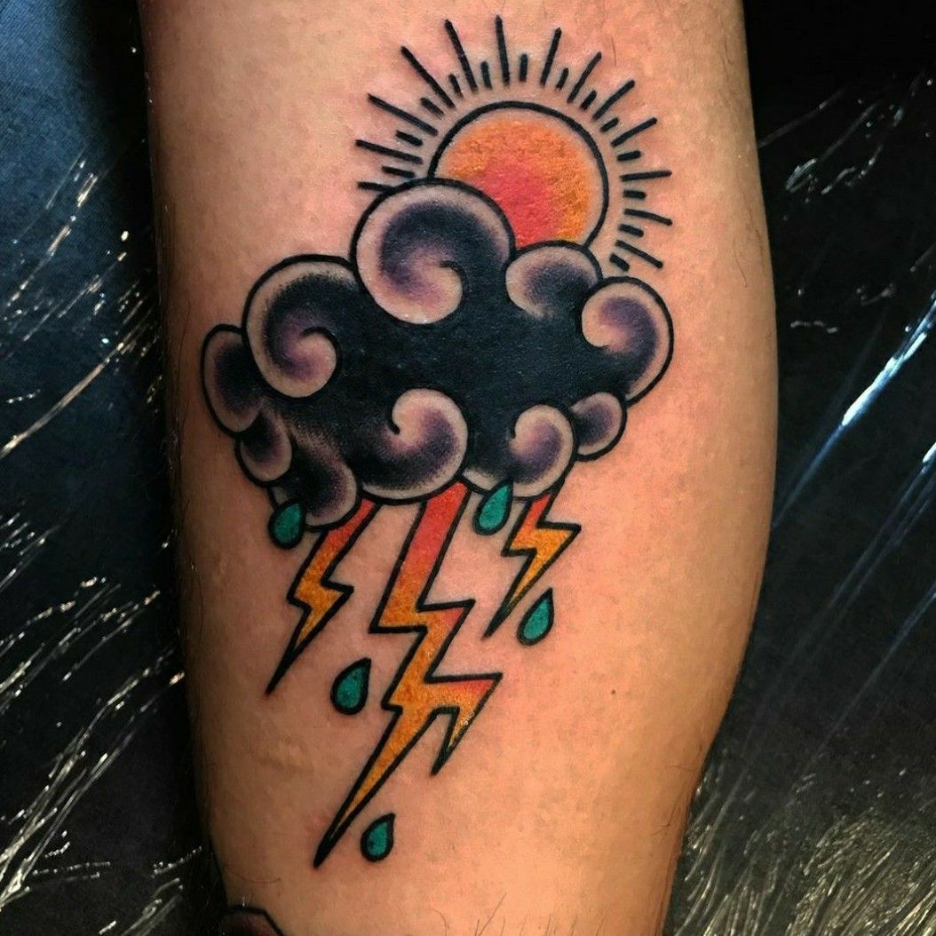 storm clouds tattoo