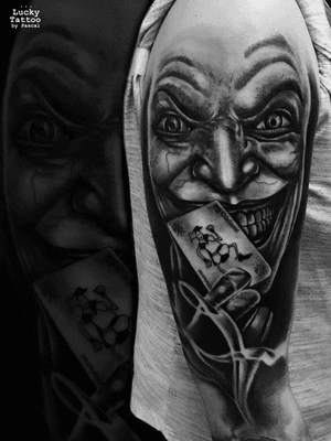 ~Idea:Joker. ~Studio:Lucky Tattoo by Pascal. ~Artist:Moses Mendelssohn.