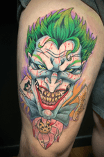 Joker thigh tattoo