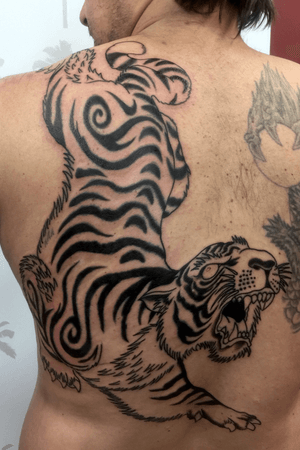 Japanese tiger in progress..