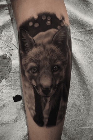 Fox portrait by @grahammowerstattoos #fox