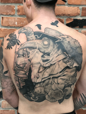 Plague doctor back piece #3rlonly #plaguedoctor #backpiece 