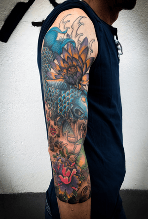 #coverup#tattoo#japanese#ink#inked#vienna#tattoodo# koi fish tattoo #