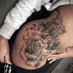 Yesterday’s work #roses #blackandgreytattoo #tattoo 