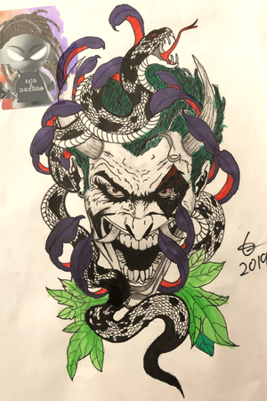 Joker in Hannya Style... Draw by Ink and Dreads (Gordon)