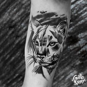 @guilleryan.arttattooguilleryanarttattoo@gmail.com #animaltattoos #puma #blackworkartist #portrait #sketchtattoo #tattoobarcelona #tattoo #tattooist #inkaddict #amazingink  #inkjunkeyz #tattoosnob #radtattoos#dworld_of_ink 
