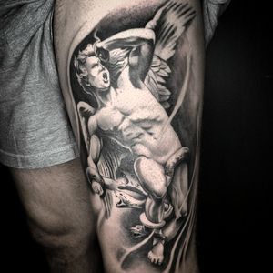 Fallen Angel #angeltattoo #tattoo #tattooart #blackandgreytattoo #tattoos #tattoolife #inked #lucatattooart