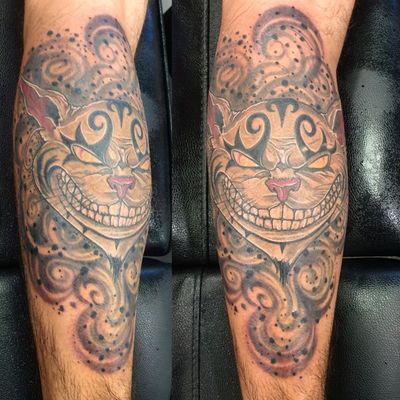 #chechire #aliceinwonderland #cat #tattoocolor