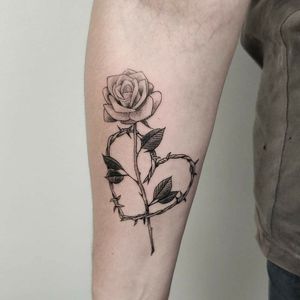 Tattoo by White flower