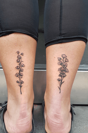 Fine line tattoo m, flower tattoo