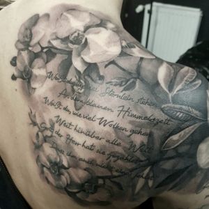 Freehand flowers,leavea and text Munich,D