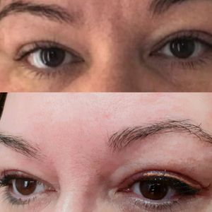 Micropigmentación eyeliner. Antes y después. By *Ali Ramone *👁💄