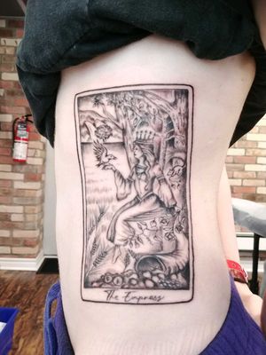 Personalized Empress Tarot Card done by Paula from KLA ink. 5.5 consecutive hours in the chair, $600. Yes this was really my FIRST tattoo