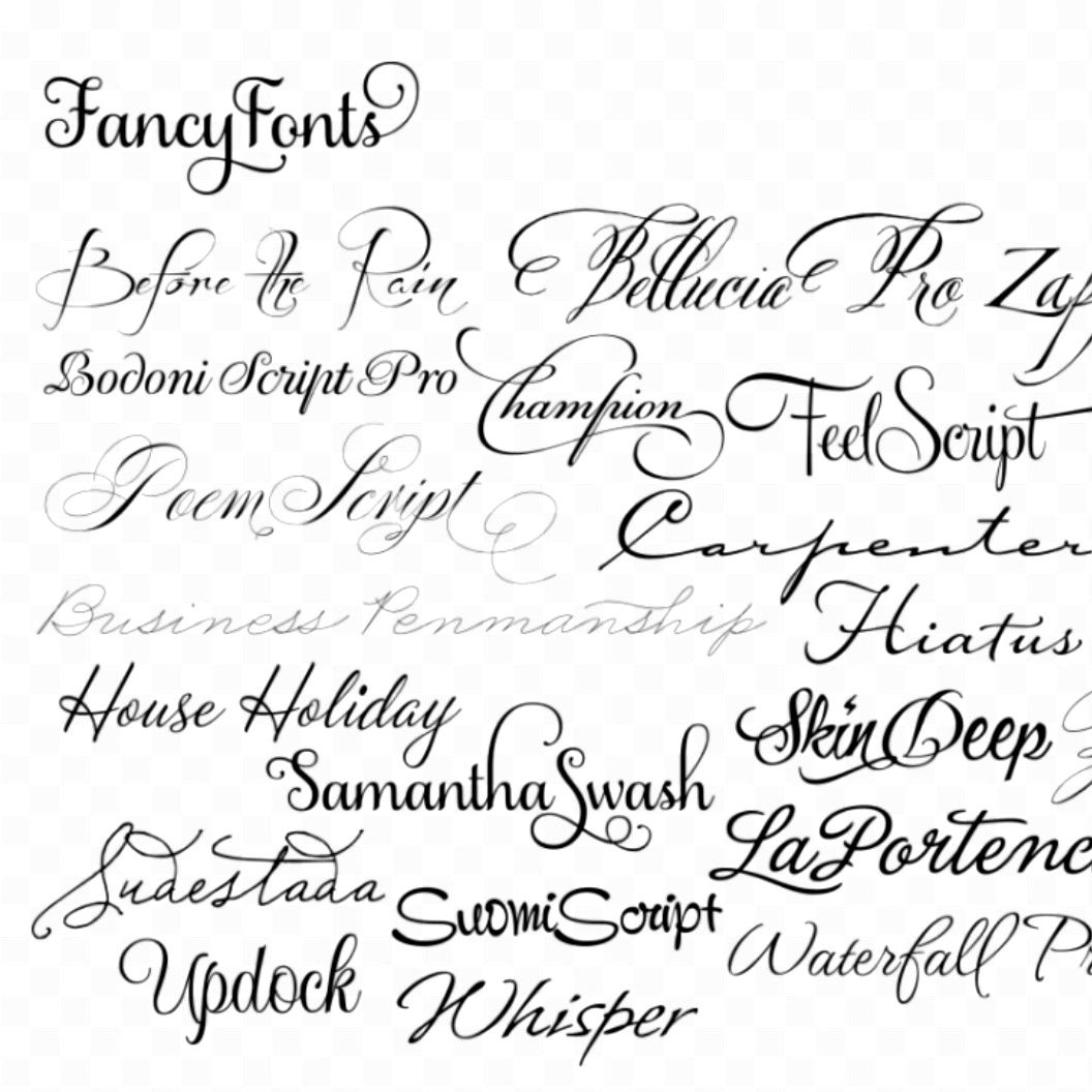 Tattoo Font Letter Stencils