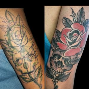 Tattoo de recién..  #tattoo #inked #ink #freehand #traditional #traditionaltattoo #tatuajetradicional #black #red #luchotattoo #luchotattooer #pergamino 