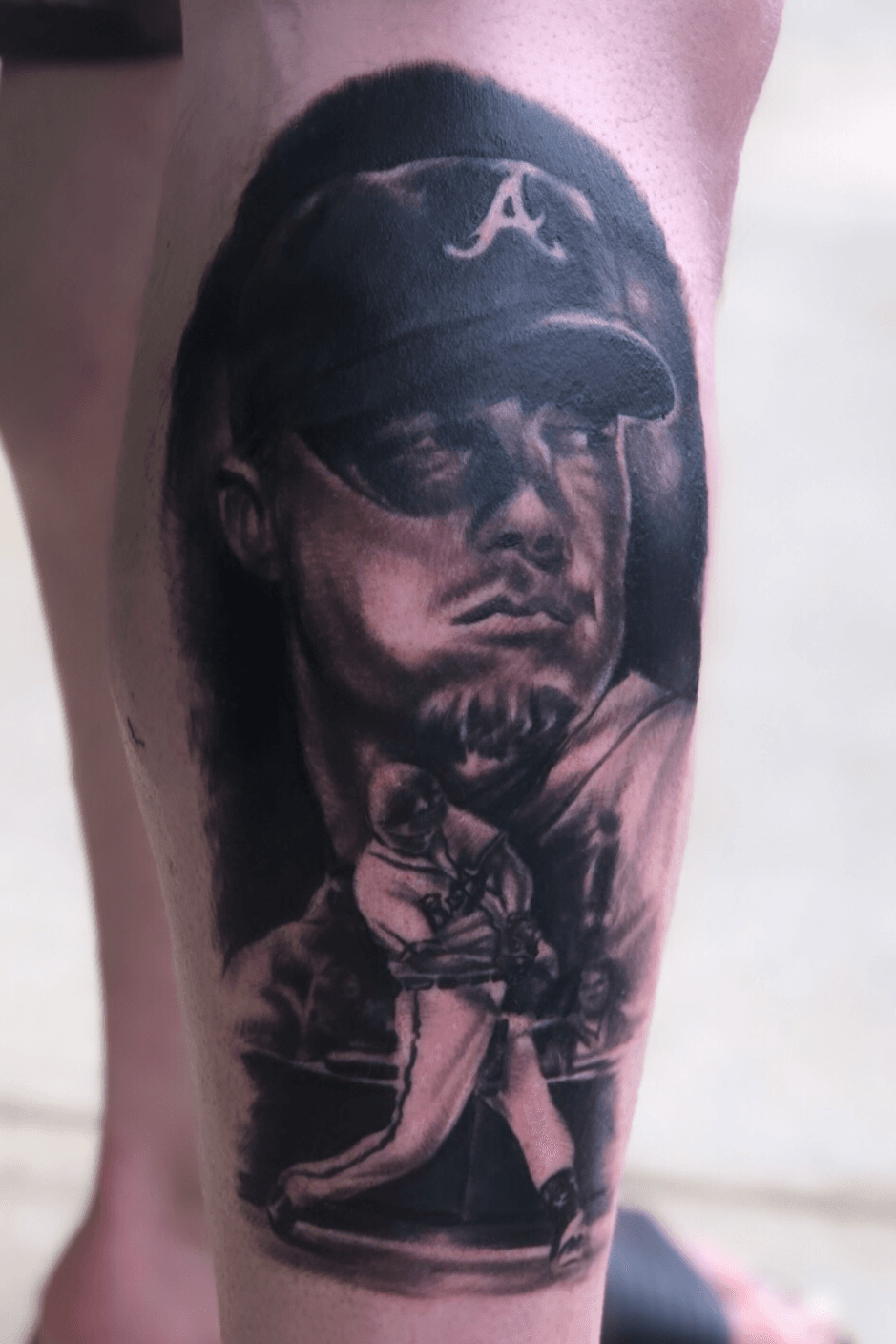 Pin by Idan Hartal on Tattoos  Atlanta tattoo Baseball tattoos Be brave  tattoo