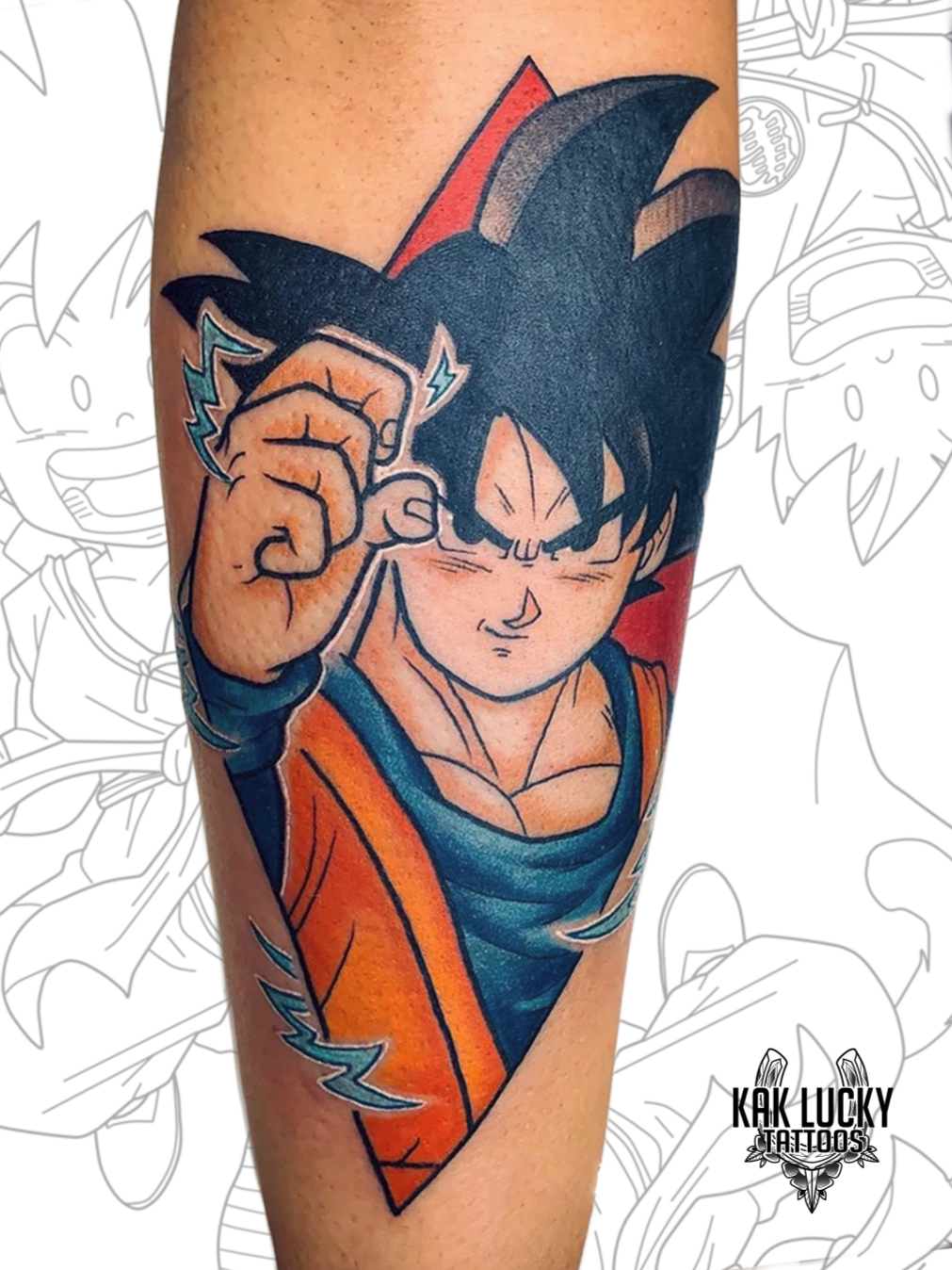 Goku Illustration • Tattoodo, image size:1011x1348
