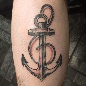 Anchor with treble clef motif.My 7th tattoo by Gary Thorpe. 12th February 2019.
