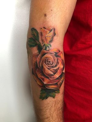 Rose tattoo, color tattoo, painting 
