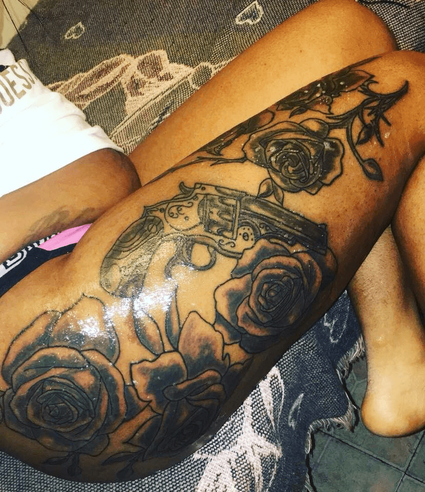 tattoo ideas on thigh black women  TikTok Search