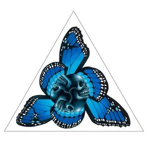 Skull idea with butterflies.#skulls #buterflies #blue 