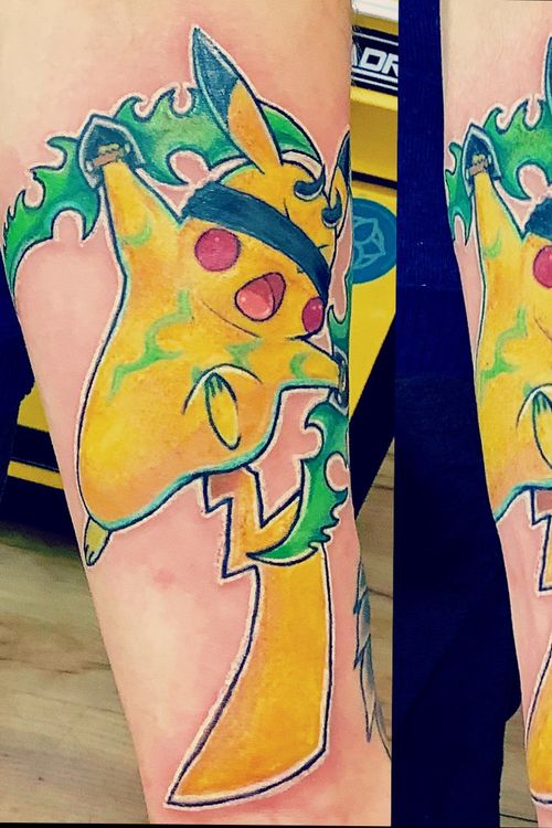 Tattoo Uploaded By Artemizja Pikachu X Wow Illidan 1252248 Tattoodo