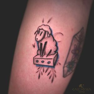 "Please, draw me a sheep..." Done at @liquidambertattoo.Booking open for December at @arcanebodyarts, Vancouver, Canada.For any tattoo enquiry, please contact me directly on my website: www.caledoniatattoo.com#thelittleprince #thelittleprincetattoo #sheep #illustrationtattoo #illustration